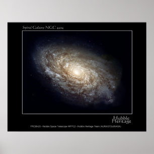 Poster Galaxie spirale NGC 4414 Télescope Hubble Photo