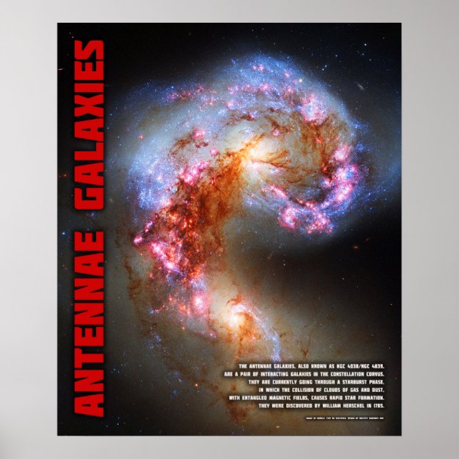 Poster Galaxies d'Antennes (Devant)