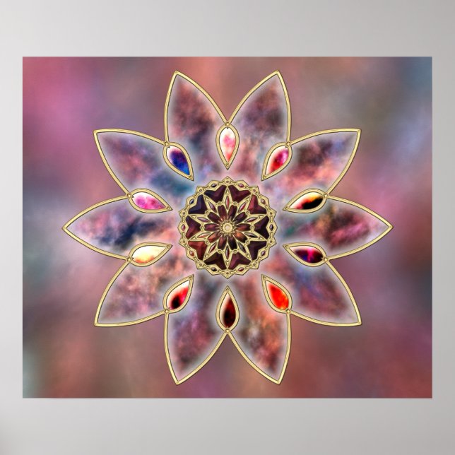 Poster Galaxies marbrées Imprimer (Devant)