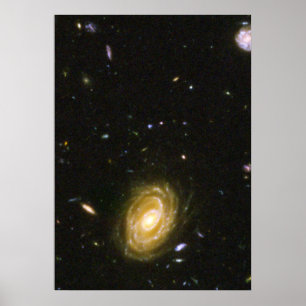 Poster Galaxy HUDF-JD2 du champ ultra profond de Hubble
