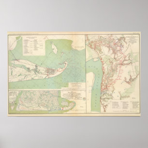 Poster Galveston, port de Charleston, port le Hudson