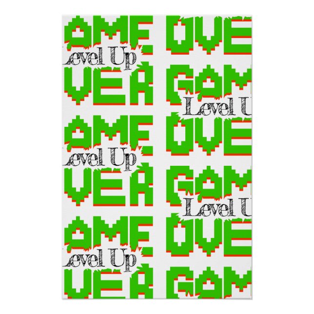 Poster Game Over : Rétablissez le plaisir à l'ancienne, P (Devant)