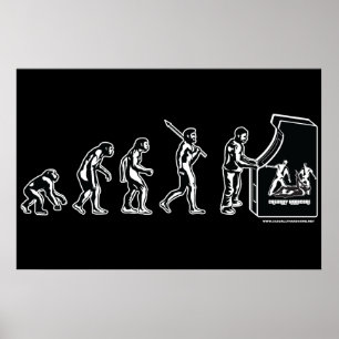 Poster Gamer Evolution - Jeux Vidéos Jeux Arcade