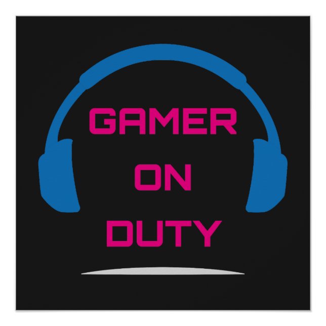 Poster Gamer On Duty Video Game (Devant)