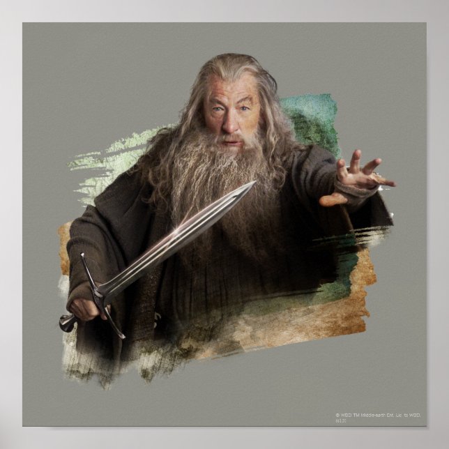 Poster Gandalf avec épée (Devant)
