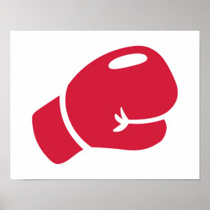 Poster Gant de boxe rouge