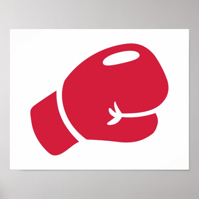 Poster Gant de boxe rouge (Devant)