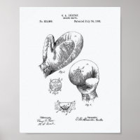 Gant de boxe vintage 1894 Art breveté - Livre blan