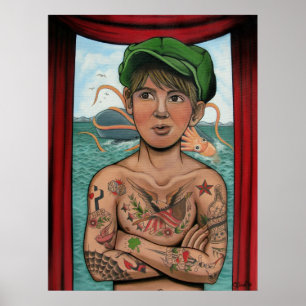 Poster Garçon cabine