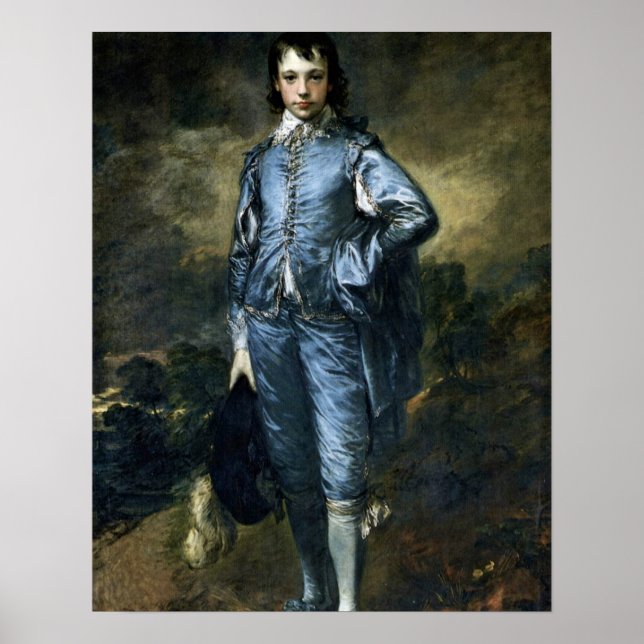 Poster Garçon en bleu par Thomas Gainsborough (Devant)