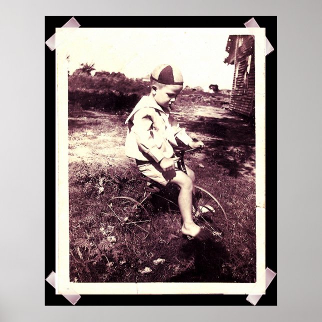 POSTER GARÇON EN VÉLO (Devant)