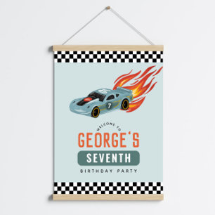 Poster Garçons Cool Racing Voiture Anniversaire de enfant