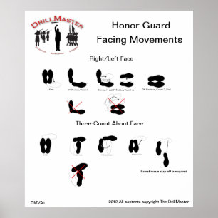 Poster Garde d'honneur DMVA1 faisant face à l'affiche de