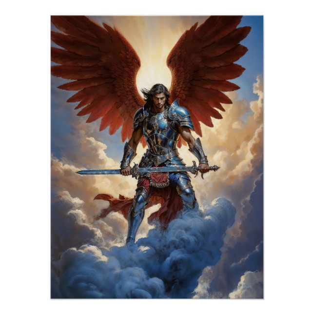 Poster Garde radieuse Archange Michel (Devant)