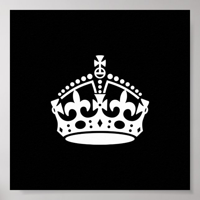 Poster Garde ton calme et poursuis ta couronne (modifiabl (Devant)