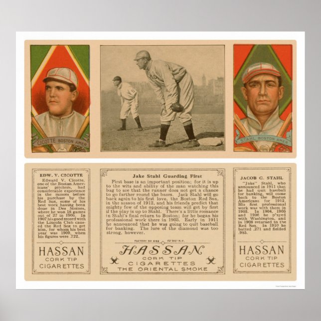 Poster Garder le premier baseball Red Sox 1912 (Devant)