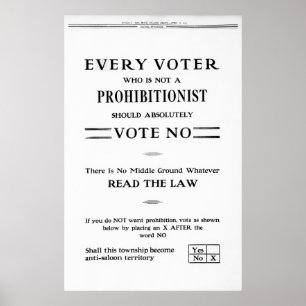 POSTER GARDER LES SALOONS OUVERTS VOTE 1916