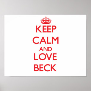 Poster Gardez le calme et aimez Beck