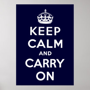 Poster Gardez le calme et continuez