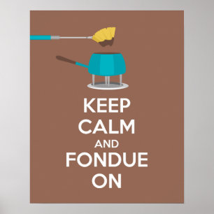 Poster Gardez le calme et le fond sur l'affiche