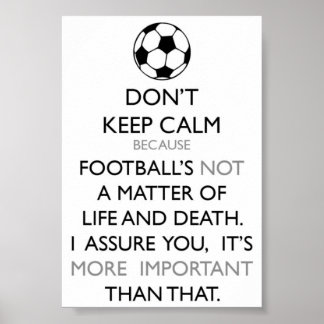 Poster Gardez le calme et le football