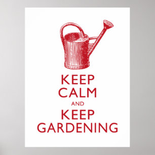 Poster Gardez le calme et le jardinage boutique