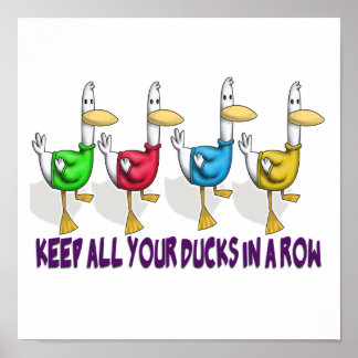 Poster gardez tous vos canards en rang