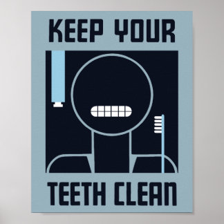 Poster Gardez vos dents propres — WPA