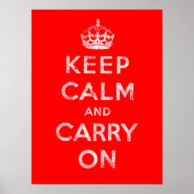 Poster Gardez votre calme et continuez (Devant)