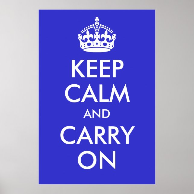 Poster Gardez votre calme et continuez à imprimer (Devant)