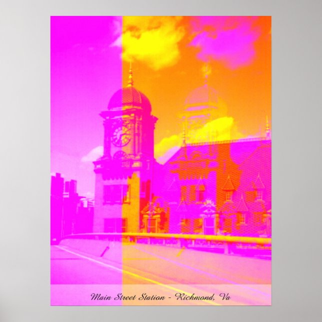 Poster Gare de Main Street - Richmond, Va (Devant)
