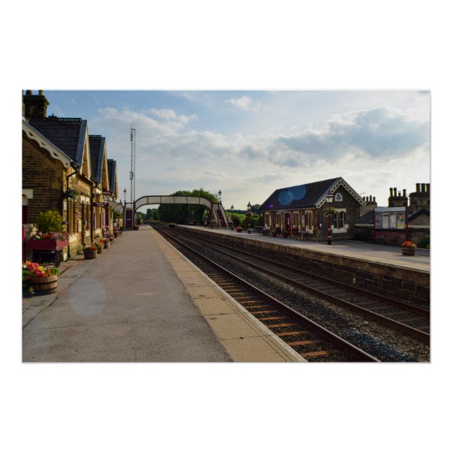 Poster Gare ferroviaire historique de Settle, Yorkshire (Devant)