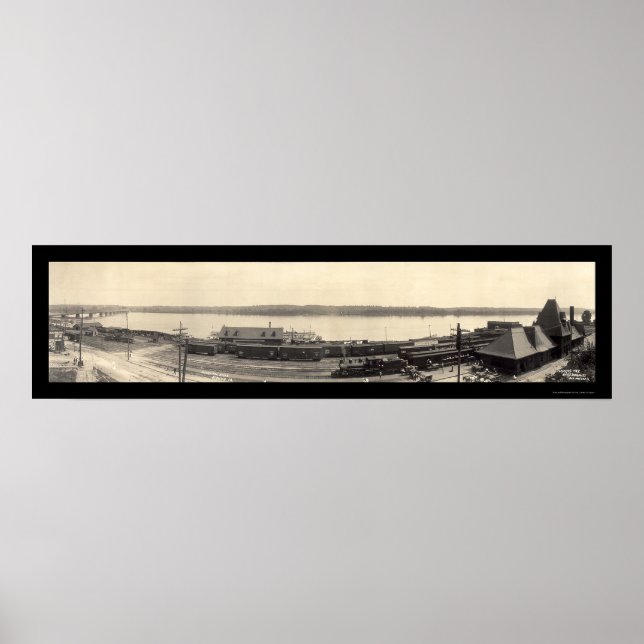 Poster Gare Keokuk Photo 1907 (Devant)