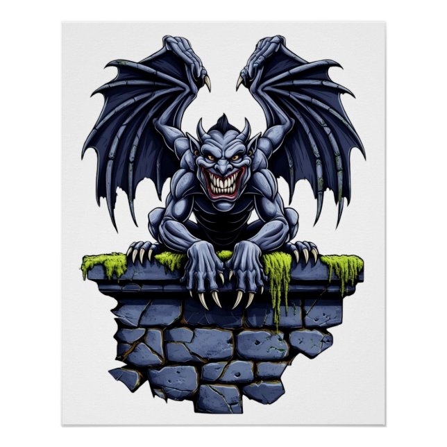 Poster Gargoyle gothique : Un Gardien de la nuit (Devant)