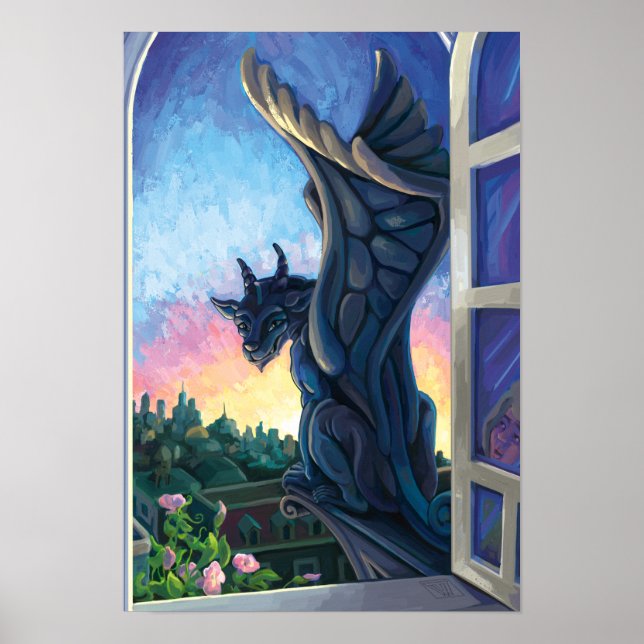Poster Gargoyle Guardian Imaginaire Art (Devant)