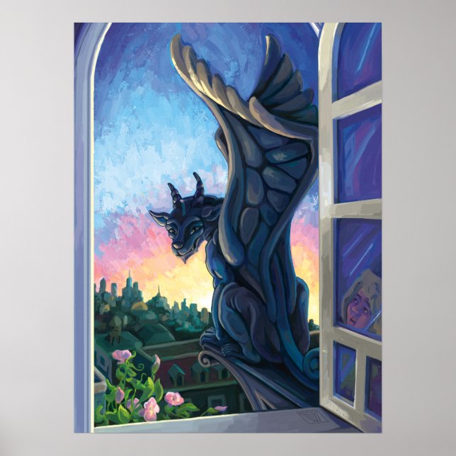 Poster Gargoyle Guardian Imaginaire Art (Devant)