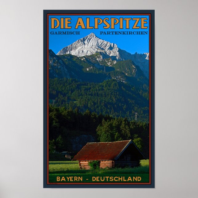 Poster Garmisch - L'Alpspitze (Devant)