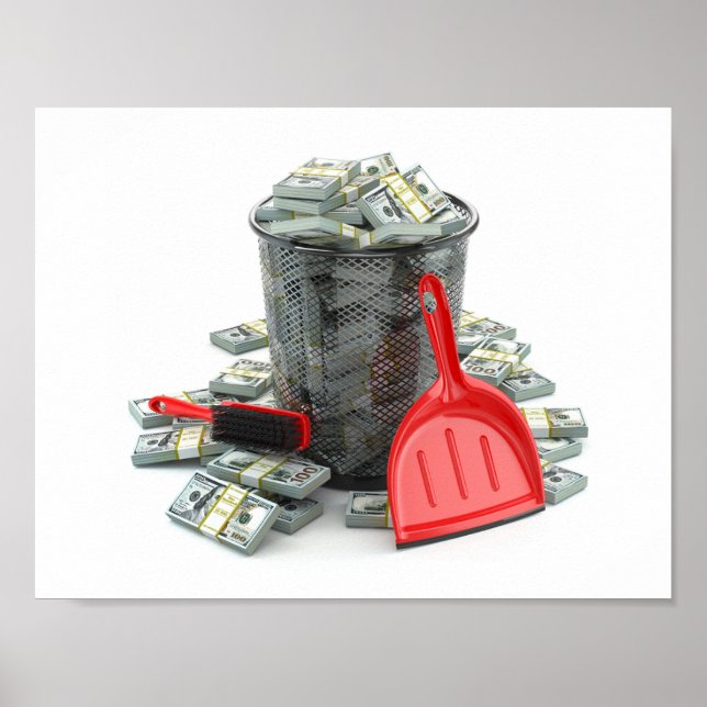Poster Gaspillage D'Argent (Devant)