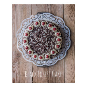 Poster Gateau de gâteau de la Forêt-Noire pour les confis