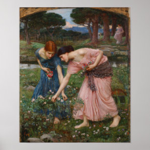 Poster Gather Ye Rosebuds While Ye May - Waterhouse