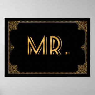 Poster Gatsby signe mariage inspiré MR