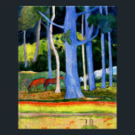 Poster Gauguin - Paysage avec Troncs d'Arbre Bleu<br><div class="desc">Peinture Paul Gauguin, Paysage avec Troncs d'Arbre Bleu.</div>