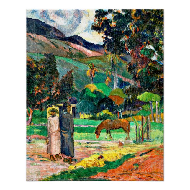 Poster Gauguin - Paysage tahitien, 1892 (Devant)
