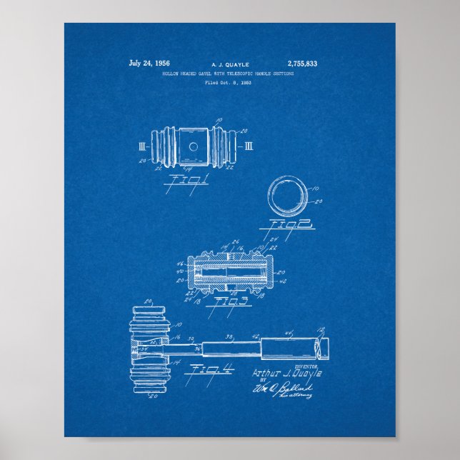 Poster Gavel Patent du juge - Plan directeur (Devant)