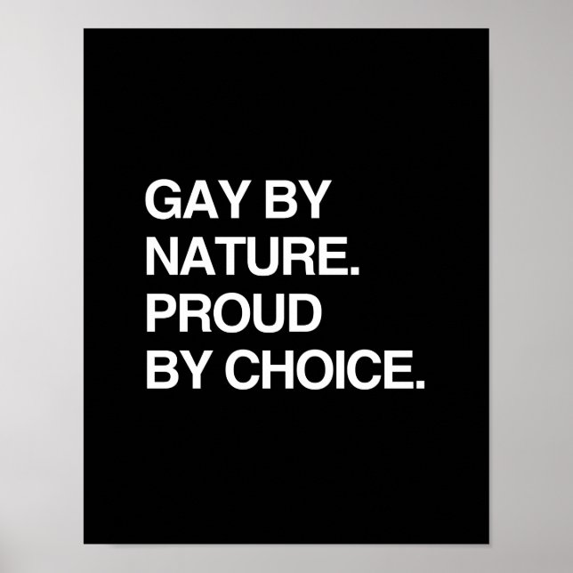 POSTER GAY PAR NATURE. FIER DE CHOIX (Devant)