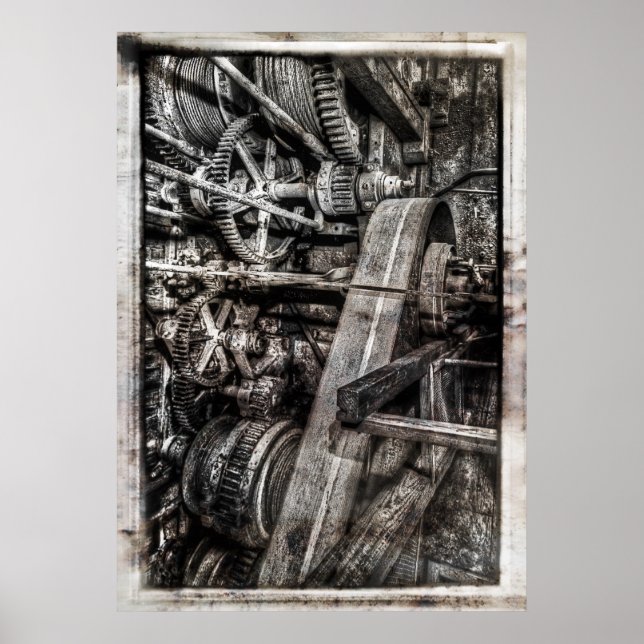 POSTER GEARAGE BUCKET GOLD DREDGE - ALASKA (Devant)