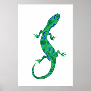 Poster Gecko vert