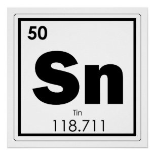 Poster Geek de formule de chimie de symbole d'élément