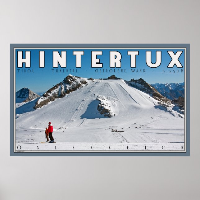 Poster Geforene Wand à Hintertux (Devant)
