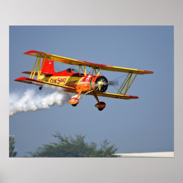 Poster Gene Soucy effectuant des acrobaties en Grumman (Devant)